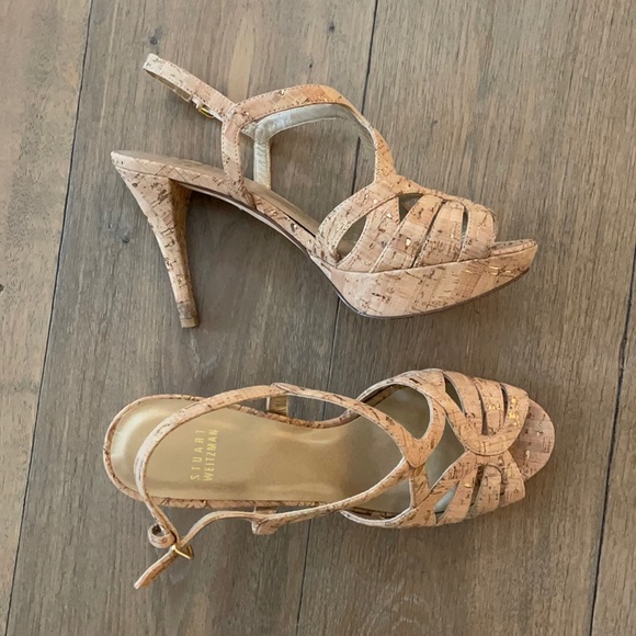 Stuart Weitzman Shoes - Stuart Weitzman Cork High Heels- Size 9